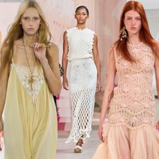 collage of women wearing beach dresses