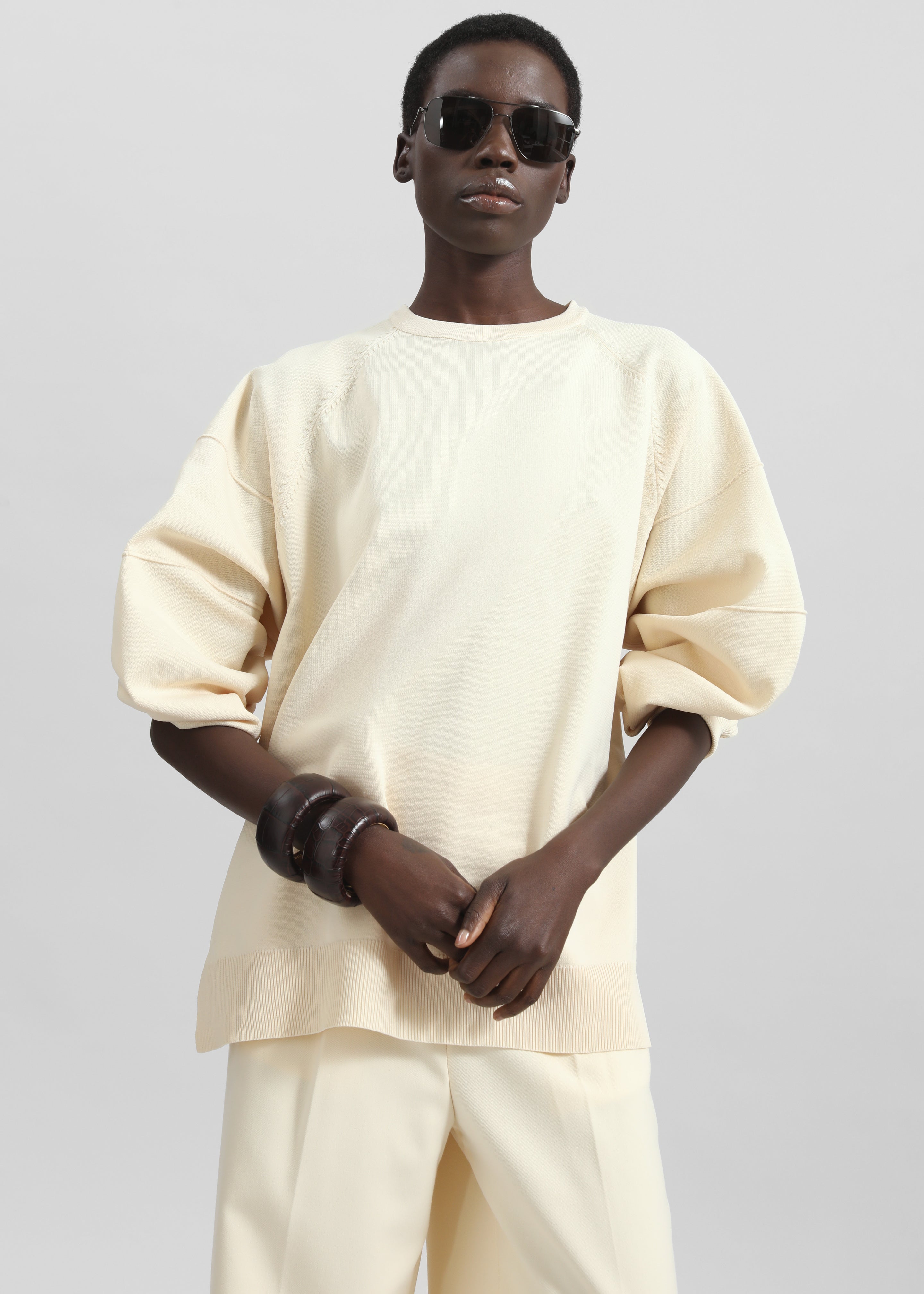 Wesra Knit Sweatshirt - Ecru