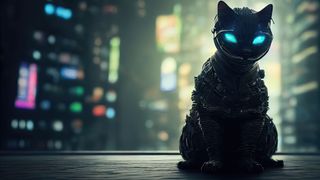 Cyber black cat