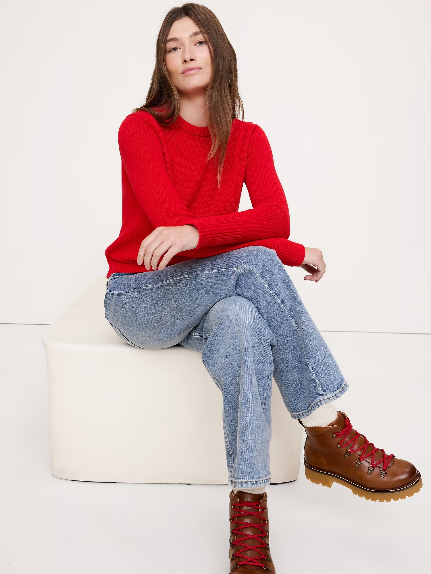 Banana Republic, Cotton-Silk Crew-Neck Sweater