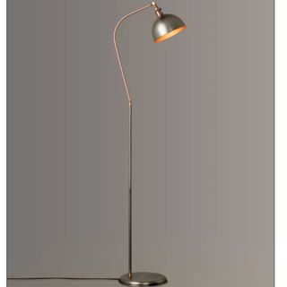 zinc floor standing lamp with a pendent