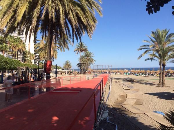 The final metres of the Vuelta team time trial course