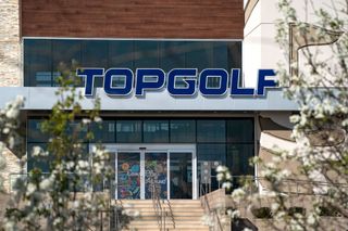 Outside of Topgolf location in Oxon Hill, Maryland