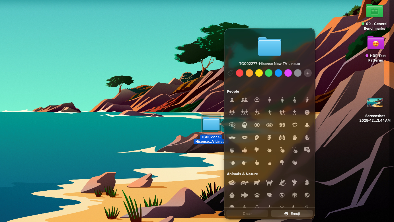 macOS Tahoe customize folder menu