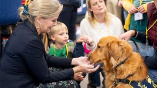 Duchess Sophie with a guide dog