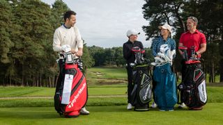 Nick Dougherty with three Golf Monthly readers at Wentworth