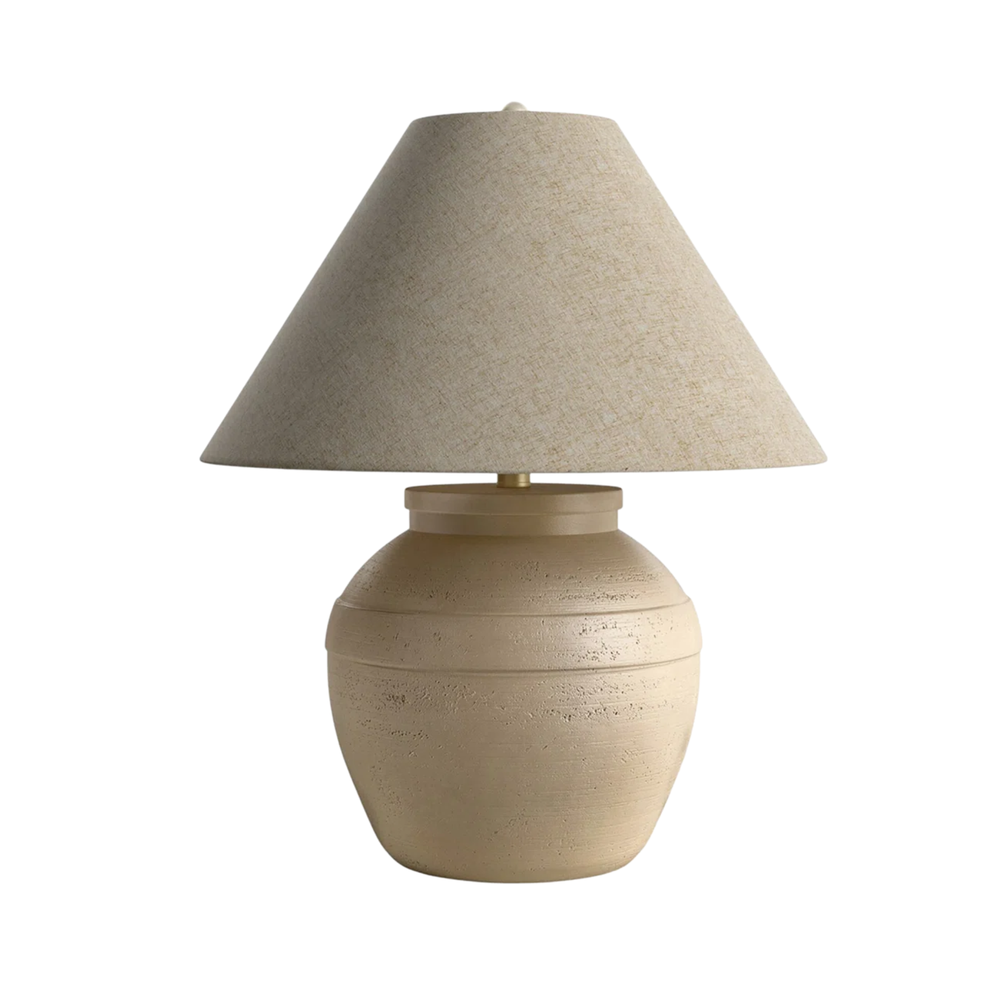 a tan lamp