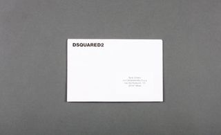 Front of the DSquared2 envelope.