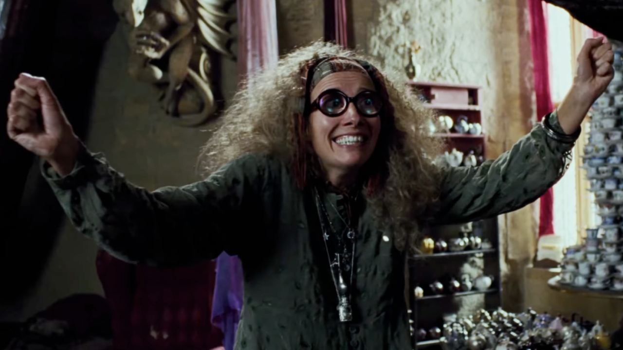 Professor Trelawney introducing herself to her Divinations class in Harry Potter and the Prisoner of Azkaban. 