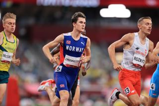 Tokyo Japan 7th Aug 2021 Jakob INGEBRIGTSEN NOR competes in the Mens 1500m final Athletics Mens 1500m Final during the Tokyo 2020 Olympic Games at the National Stadium in Tokyo Japan Credit AFLO SPORT Alamy Live News 2GC84JX