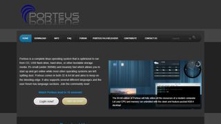 Porteus website screenshot