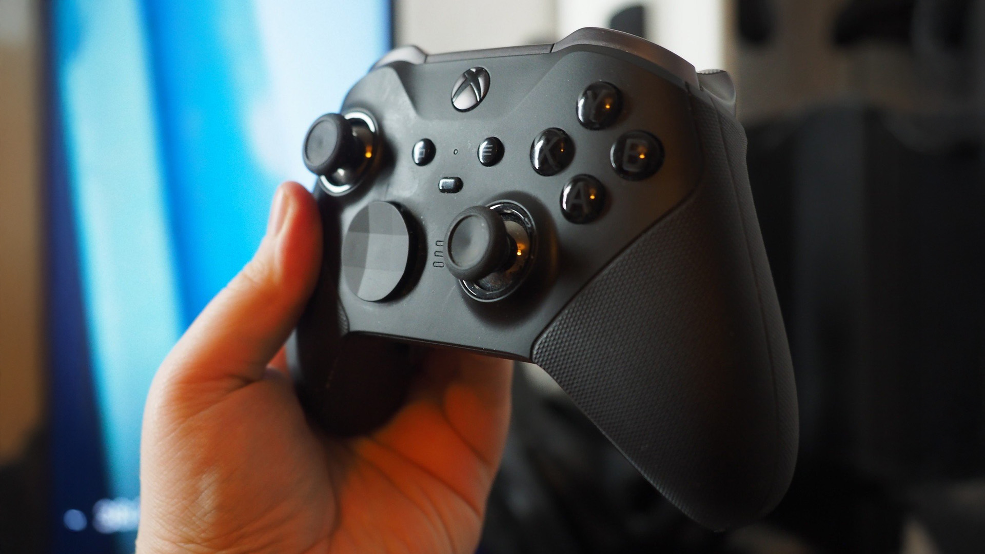 Xbox Elite Series 2 controller held in hand