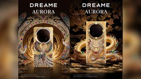 A screenshot of two gold-plated smartphones. 