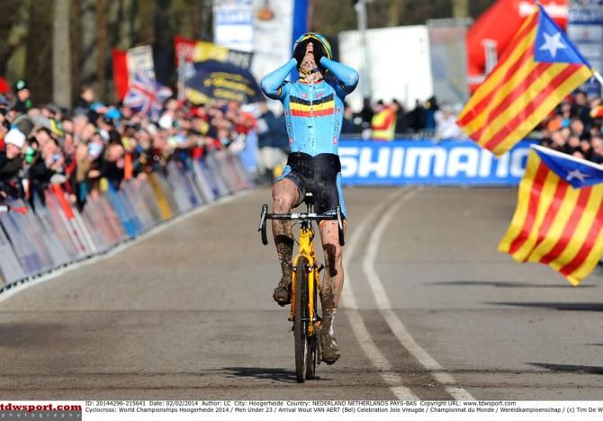 Wout Van Aert (Belgium) wins the world title