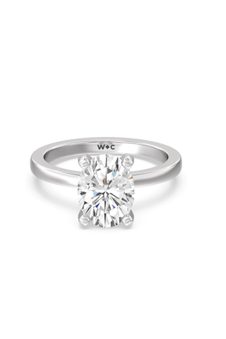 Petite Solitaire Diamond Engagement Ring