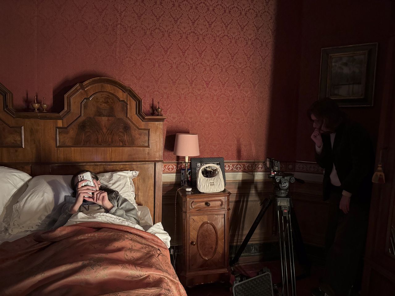 Behind the scenes of Joanna Hogg’s new film for Miu Miu Women’s Tales