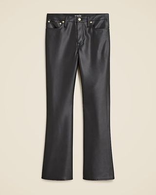 High-Rise Bootcut Pant in Faux Leather