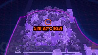 Spider-Man 2 Aunt May's grave detailed location map