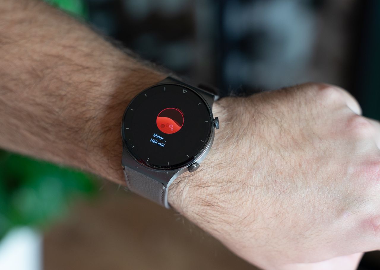 Huawei Watch GT 2 Pro kan m&auml;ta syrem&auml;ttnaden i blodet.