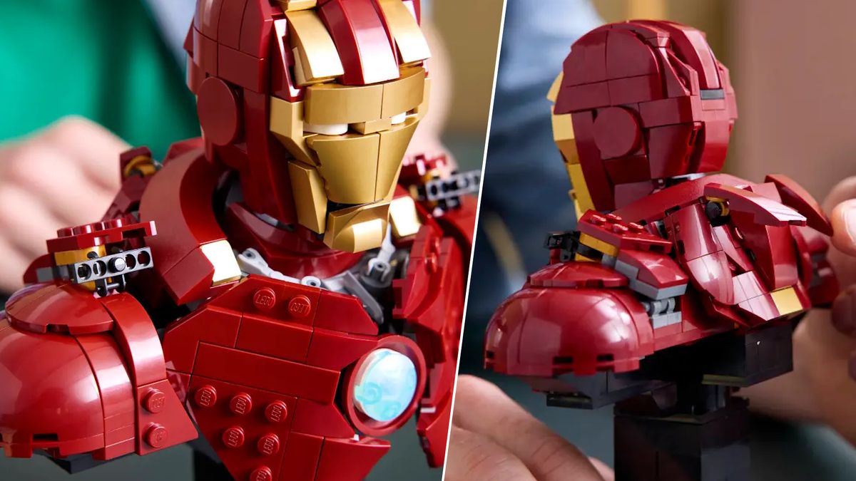 Lego Iron Man MK4 Bust front and back