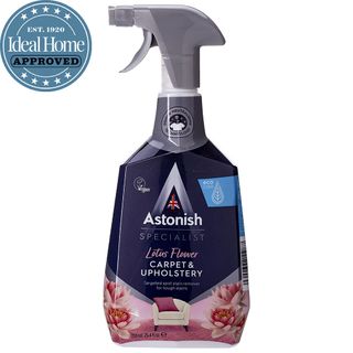 Astonish Premium Carpet and Upholstery Shampoo with Ideal Home approved logo