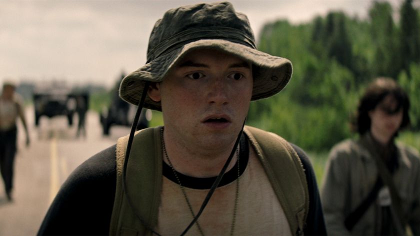 Cooper Hoffman as Ray looking shocked in The Long Walk