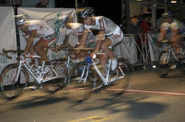 The men's peloton finishes another lap in Beaufort.