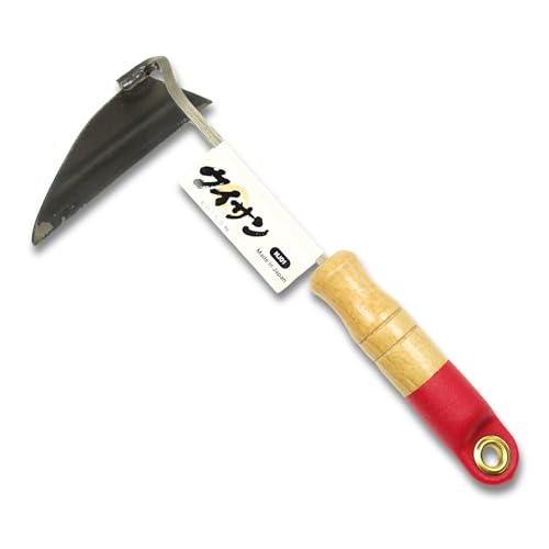 Kuisun Japanese Weeding Sickle Nejiri Gama - 11 Inch Compact &amp;amp; Sharp Hand Hoe for Effortless Weed Removal in Gardening