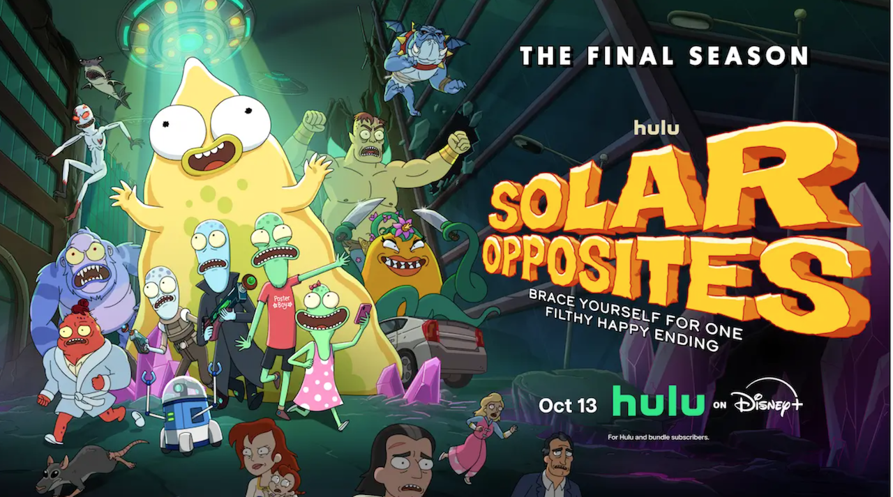 a promo banner for an animated sci-fi TV show