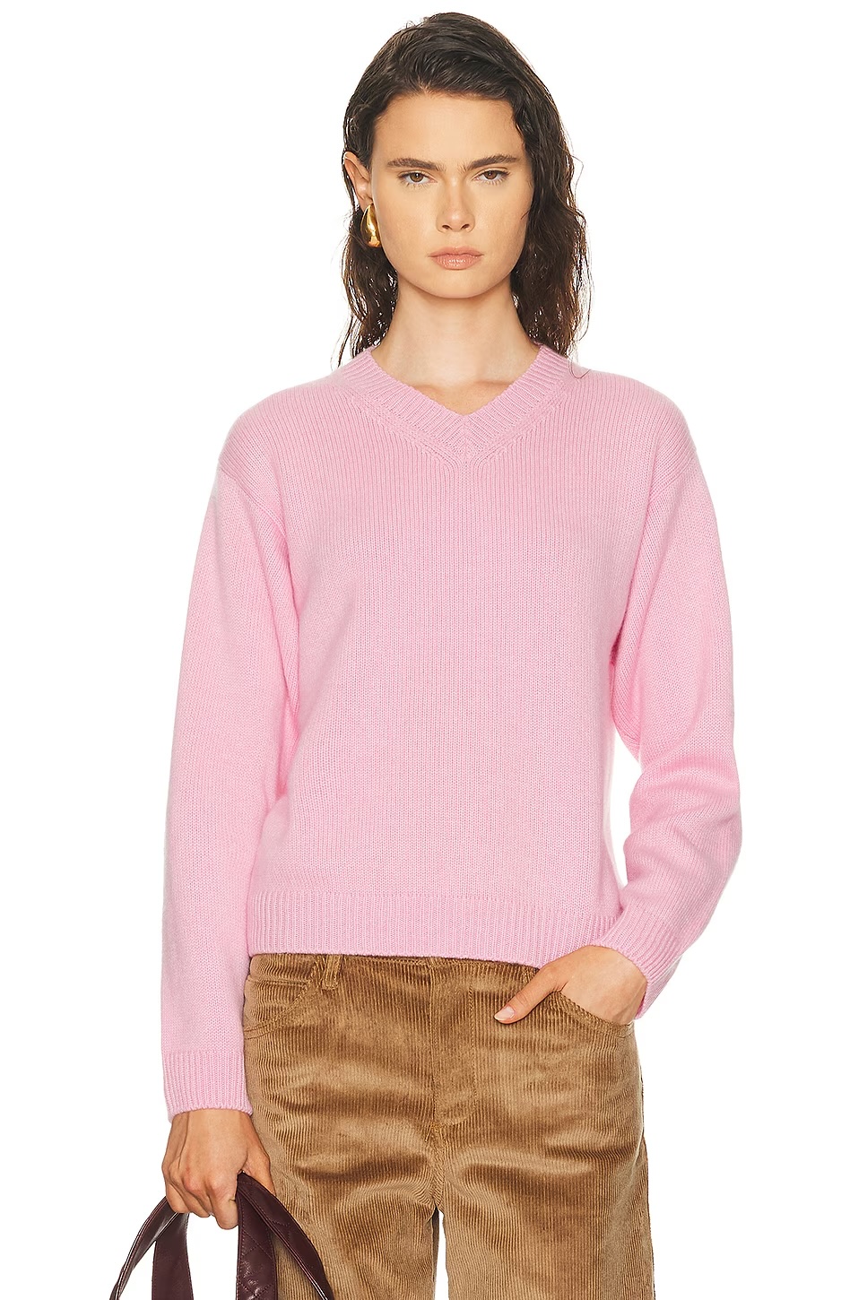 Amiya, Nevia Cashmere V-Neck Sweater