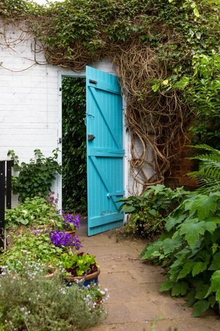 back gate of Regency townhouse