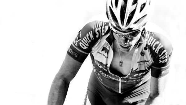 Sylvain Chavanel on the Cote de la Roche aux Faucons. (Credit: Ashley Gruber)