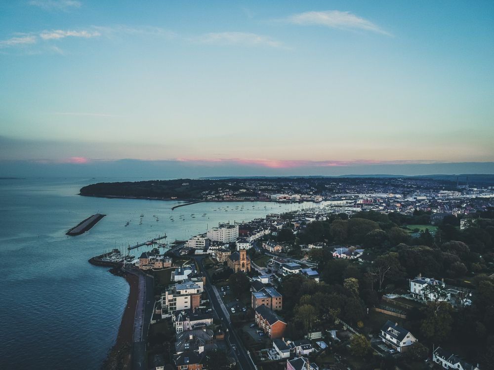 An bird&amp;#039;s eye view of the west coast of the Isle of Wight 