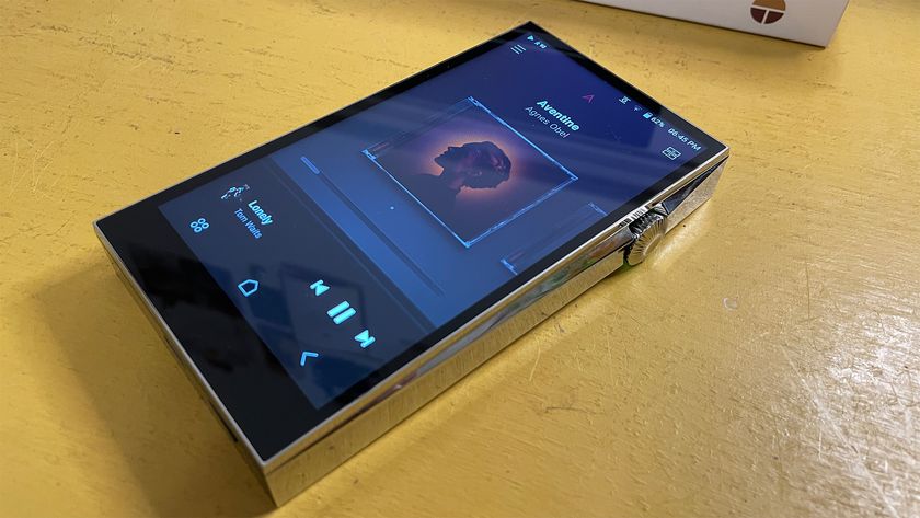 Astell &amp; Kern A&amp;ultima SP3000 music player on a desktop