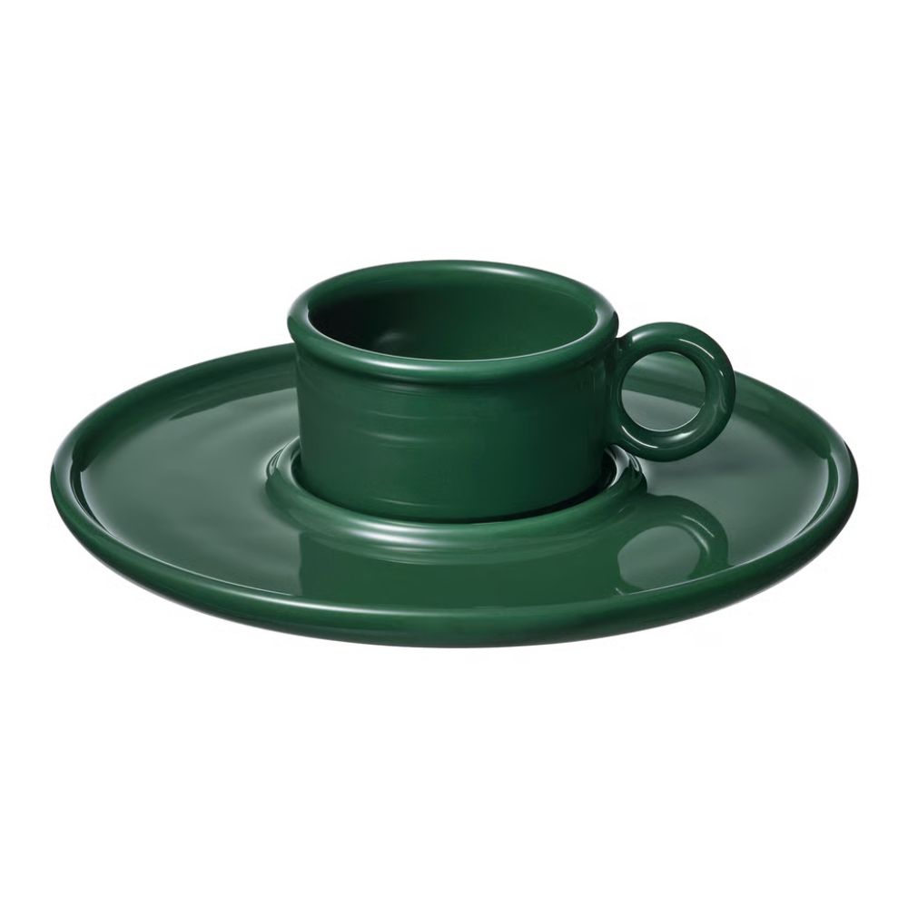 VINTERFINT Cup and Saucer, Dark Green