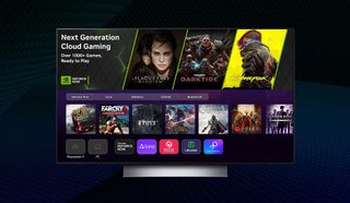 El LG OLED TV mostrando la pantalla principal de juegos