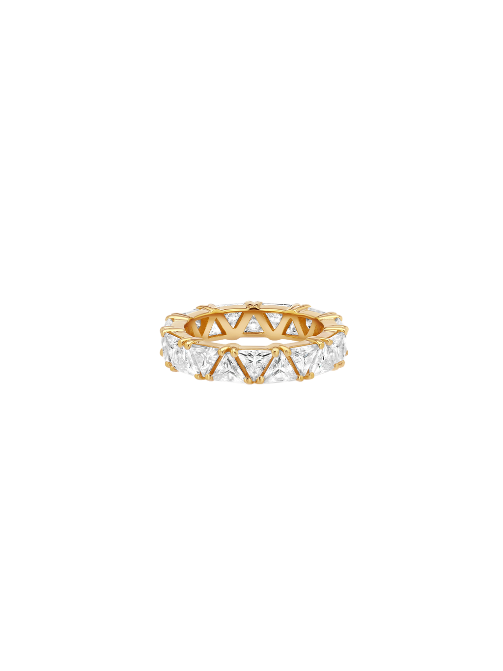 14k Theodora Trillion-Cut Eternity Band in Lab Diamond, 14k Yellow Gold