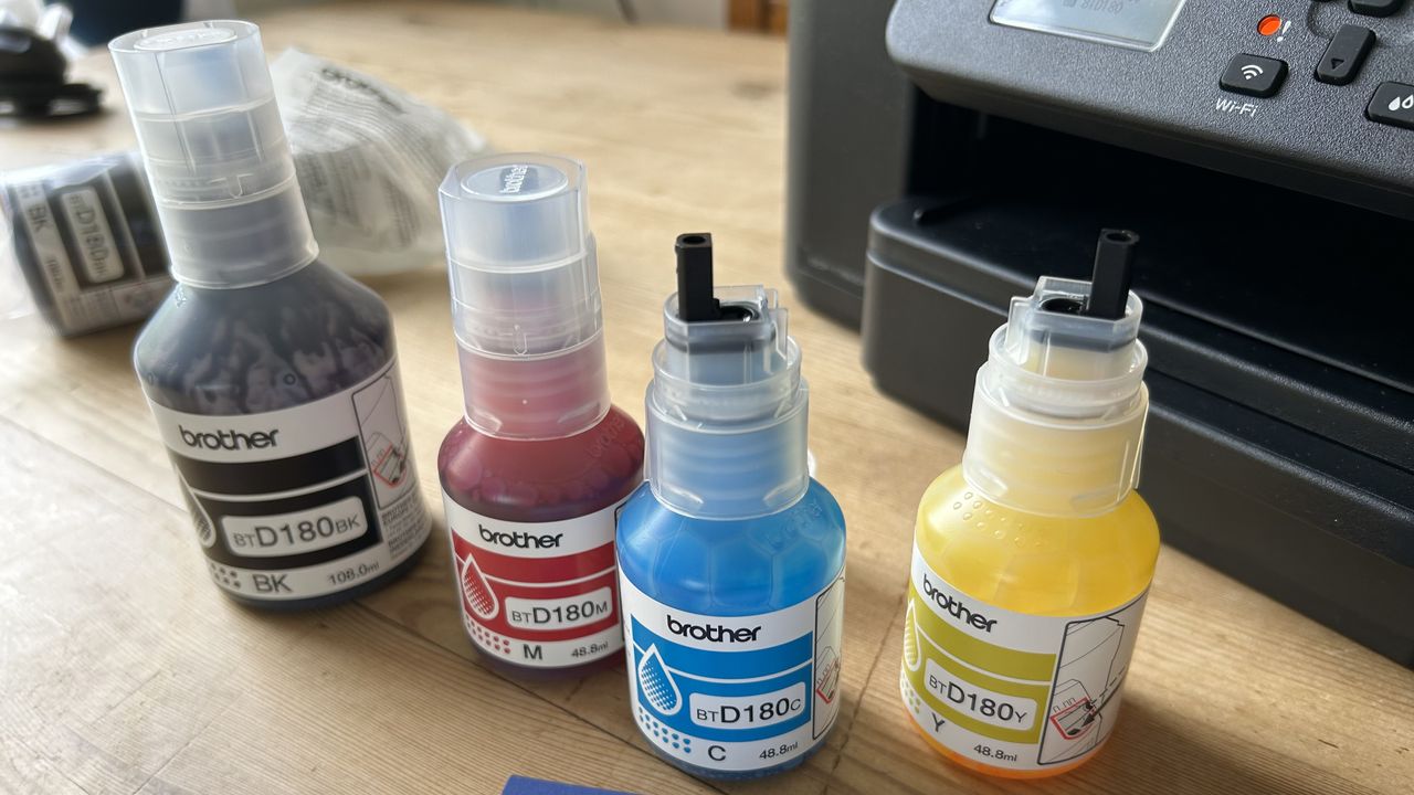 Brother DCP-T780DW ink tank printer during our review