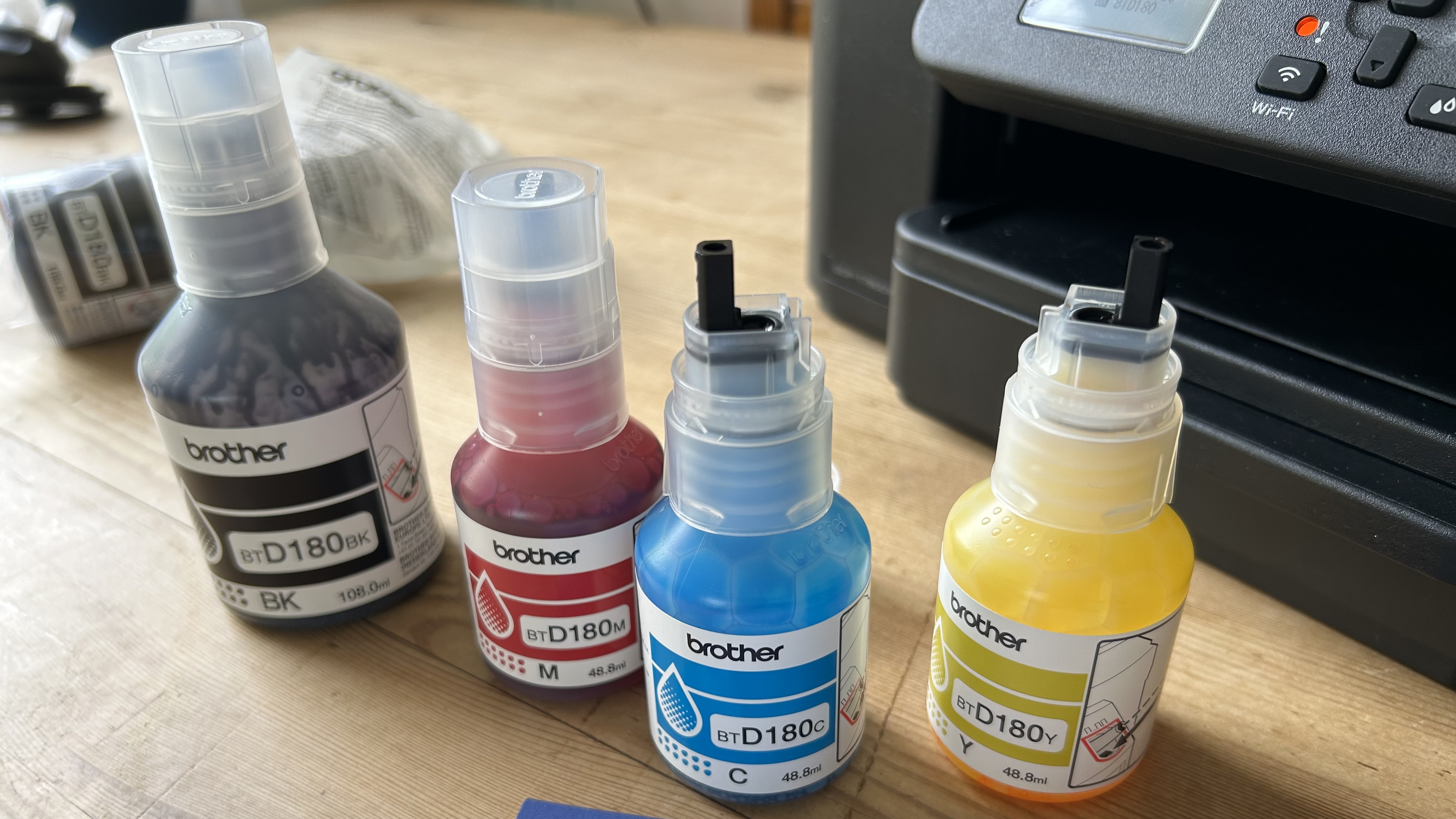 Brother DCP-T580DW ink tank printer during our review