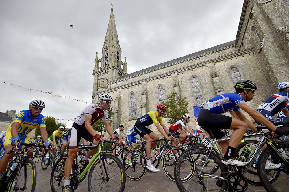 The peloton in action during the European championships