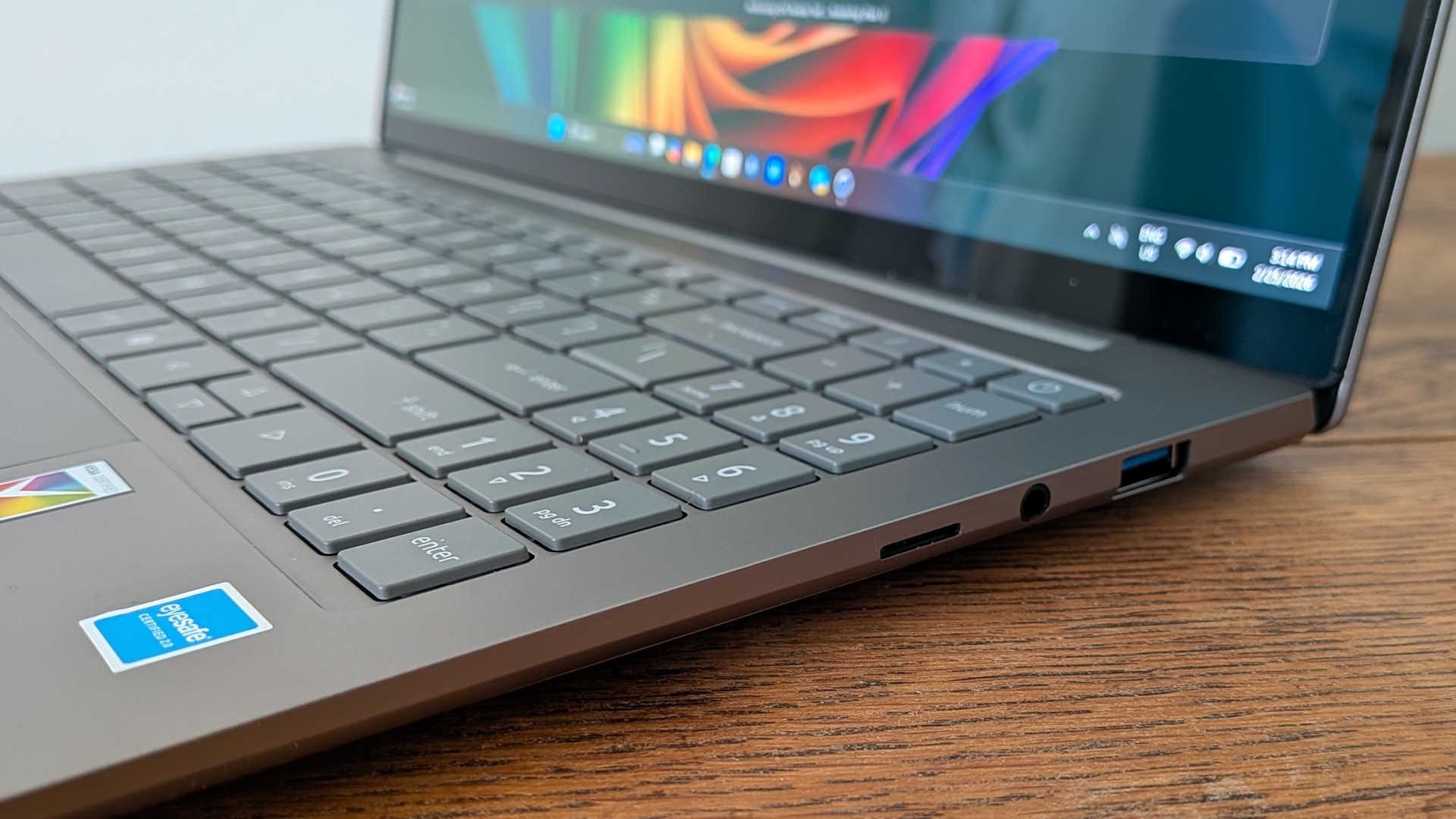 The Acer Swift 16 AI (2026) on a desk