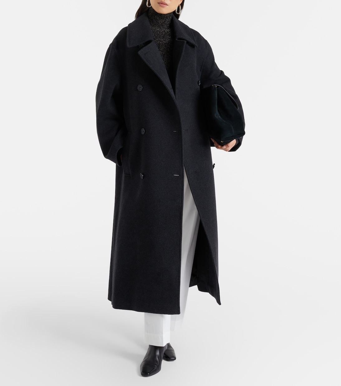 Shield Double-Breasted Wool-Blend Coat