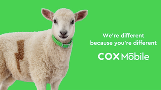 Cox Mobile mascot Annie the Sheep