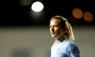 American World Cup winners Sam Mewis (pictured) and Rose Lavelle joined City in August (Martin Rickett/PA).