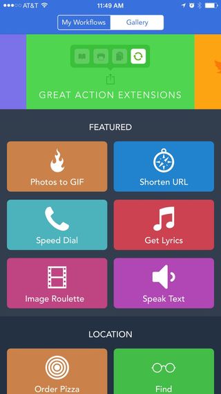 Amazing action extensions for iPhone: Workflow