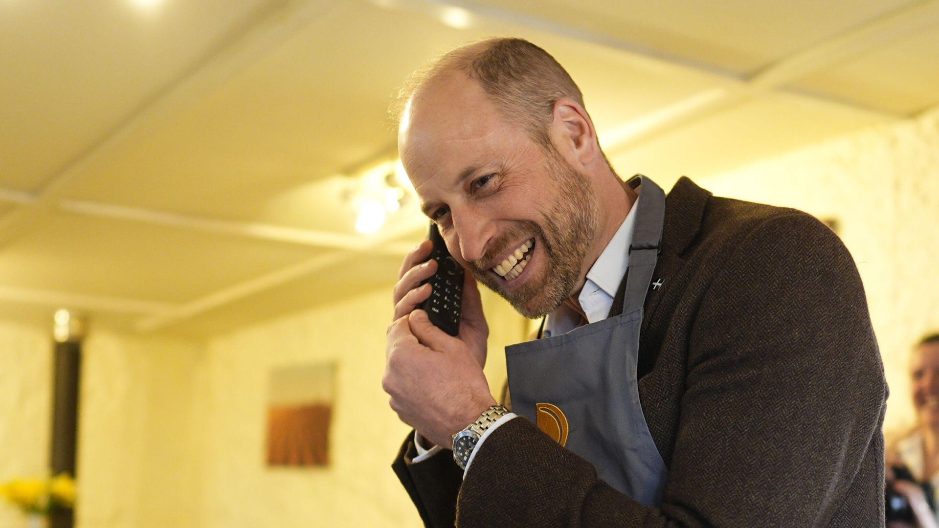 Prince William’s “Juicy” Phone Call As He Helps Out at Welsh Farm Shop