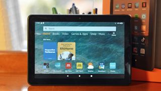 The Amazon Fire HD 8 Plus shown from the front