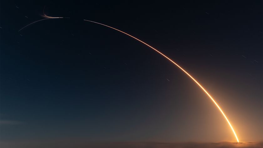 A SpaceX Falcon 9 rocket launches the CAS500-2 rideshare mission from Vandenberg Space Force Base on May 3, 2026.