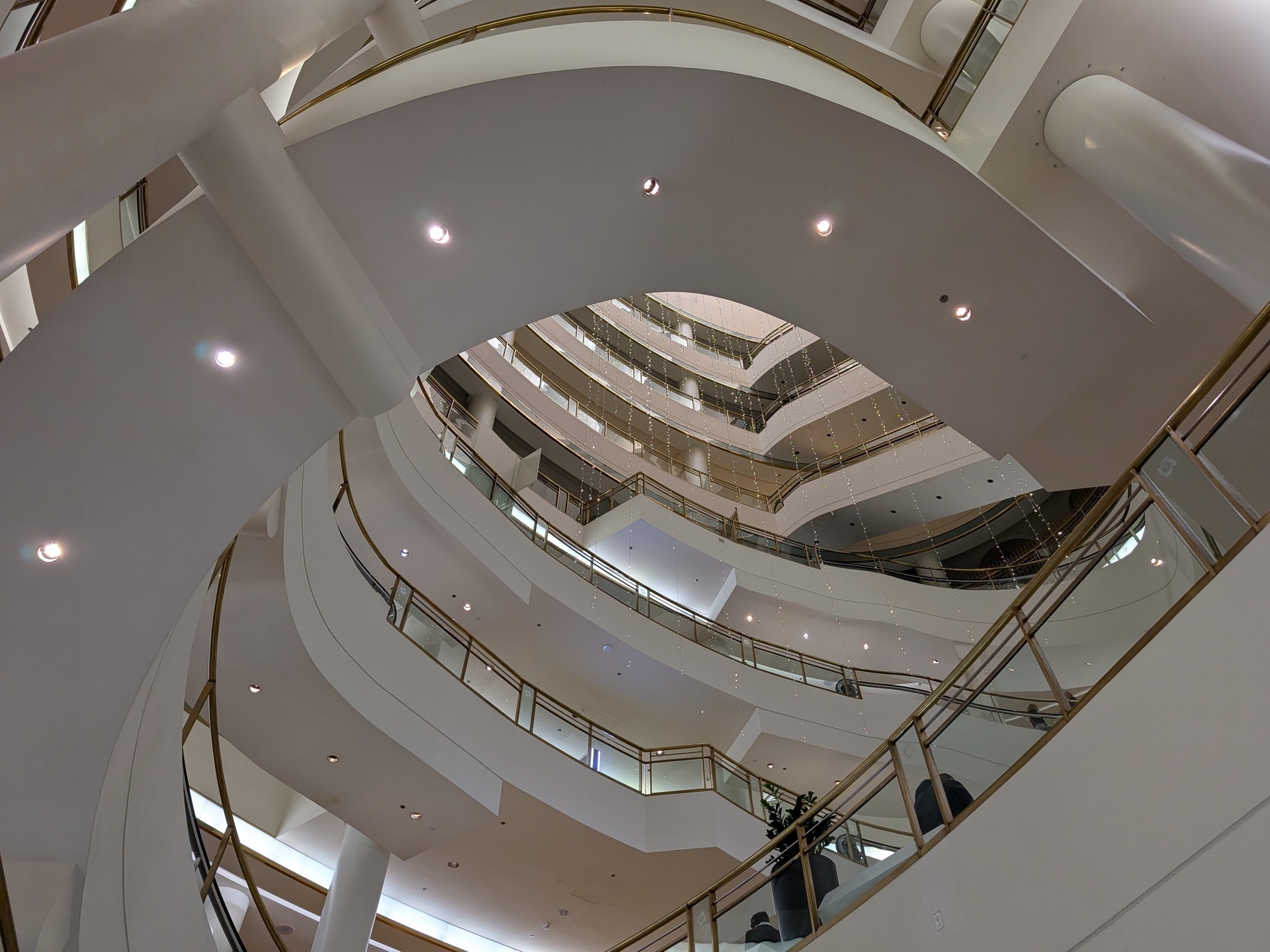 Westfield Shopping Center spiral ramp shot by Pixel 9 Pro