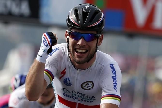 Mark Cavendish (Omega Pharma Quick Step) wins stage 5 of the Tour de France